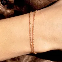 Fashion U Shape Stainless Steel 14K Gold Plated No Inlaid Bracelets In Bulk main image 4