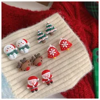 Cute Resin No Inlaid Earrings Ear Studs main image 5