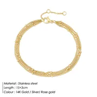 U Shape Stainless Steel 14K Gold Plated No Inlaid Bracelets In Bulk sku image 6