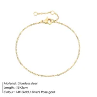 Fashion U Shape Stainless Steel 14K Gold Plated No Inlaid Bracelets In Bulk sku image 6