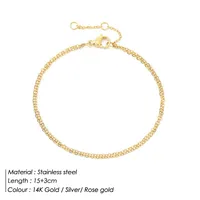 Fashion U Shape Stainless Steel 14K Gold Plated No Inlaid Bracelets In Bulk sku image 8