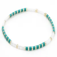 Cross-border New Arrival Twin Hand Jewelry Bohemian Beach Style Spring And Summer Tila Rainbow Small Bracelet For Women main image 2