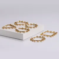 Simple Style Geometric Plating Stainless Steel No Inlaid 18K Gold Plated Earrings main image 4