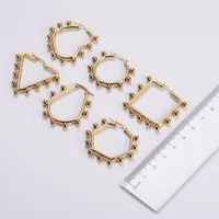 Simple Style Geometric Plating Stainless Steel No Inlaid 18K Gold Plated Earrings main image 5
