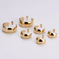 Simple Style Geometric Polishing Stainless Steel No Inlaid 18K Gold Plated Earrings main image 4