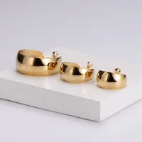 Simple Style Geometric Polishing Stainless Steel No Inlaid 18K Gold Plated Earrings main image 5