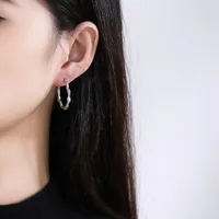 925 Sterling Silver No Inlaid Waves Earrings main image 3