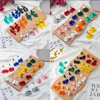 Creative Acrylic Rose Petal Earrings Fashion Earrings main image 2
