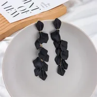 Creative Acrylic Rose Petal Earrings Fashion Earrings sku image 1