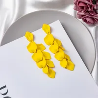 Creative Acrylic Rose Petal Earrings Fashion Earrings sku image 18