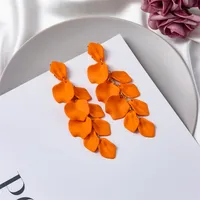 Creative Acrylic Rose Petal Earrings Fashion Earrings sku image 19