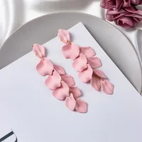 Creative Acrylic Rose Petal Earrings Fashion Earrings sku image 20