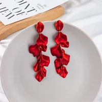 Creative Acrylic Rose Petal Earrings Fashion Earrings sku image 21