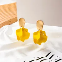 Creative Acrylic Rose Petal Earrings Fashion Earrings sku image 4