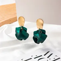 Creative Acrylic Rose Petal Earrings Fashion Earrings sku image 6