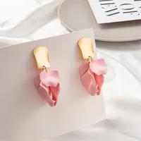 Creative Acrylic Rose Petal Earrings Fashion Earrings sku image 7