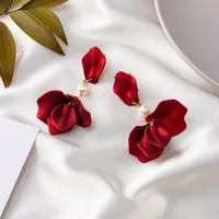 Creative Acrylic Rose Petal Earrings Fashion Earrings sku image 8