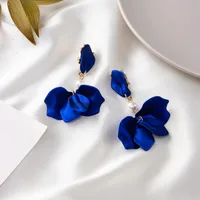 Creative Acrylic Rose Petal Earrings Fashion Earrings sku image 9