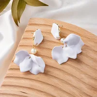 Creative Acrylic Rose Petal Earrings Fashion Earrings sku image 10