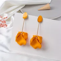 Creative Acrylic Rose Petal Earrings Fashion Earrings sku image 11