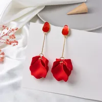 Creative Acrylic Rose Petal Earrings Fashion Earrings sku image 14