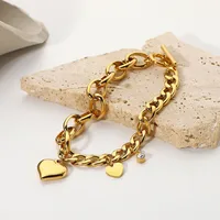 Fashion Heart 304 Stainless Steel Bracelets In Bulk main image 2