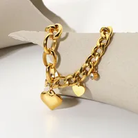 Fashion Heart 304 Stainless Steel Bracelets In Bulk main image 4