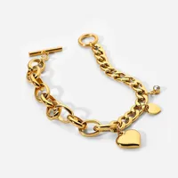 Fashion Heart 304 Stainless Steel Bracelets In Bulk main image 5