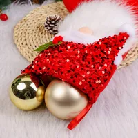 Hong Kong Love Creative Sequin Cap Christmas Stockings Christmas Candy Socks Faceless Old Man Gift Bag Christmas Decorative Ornaments main image 3