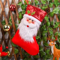 Hong Kong Love Creative Sequin Cap Christmas Stockings Christmas Candy Socks Faceless Old Man Gift Bag Christmas Decorative Ornaments main image 4