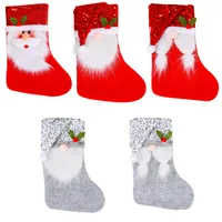 Hong Kong Love Creative Sequin Cap Christmas Stockings Christmas Candy Socks Faceless Old Man Gift Bag Christmas Decorative Ornaments main image 5