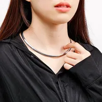 Titanium Steel 18K Gold Plated Simple Style Plating Geometric Choker main image 3