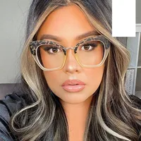 Retro Leopard Pc Cat Eye Full Frame Optical Glasses main image 2