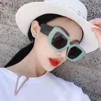 European And American Trend Box Wide-leg Sunglasses  New Color Matching Sunglasses Female main image 2
