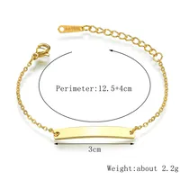 Fashion Geometric 304 Stainless Steel Titanium Steel 18K Gold Plated No Inlaid Bracelets In Bulk main image 2