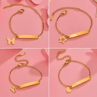 Fashion Geometric 304 Stainless Steel Titanium Steel 18K Gold Plated No Inlaid Bracelets In Bulk main image 3