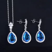 New Lucky Yellow Diamond Set Argyll Pink Diamond Pendant Topa Blue Earrings main image 3