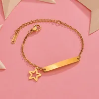 Fashion Geometric 304 Stainless Steel Titanium Steel 18K Gold Plated No Inlaid Bracelets In Bulk sku image 5