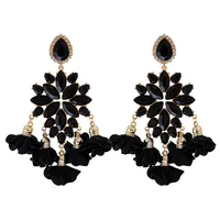 New Bohemian Color Diamond Flower Earrings Personalized Wholesale sku image 5