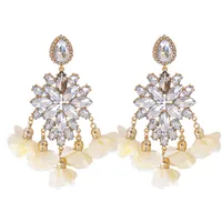 New Bohemian Color Diamond Flower Earrings Personalized Wholesale sku image 6