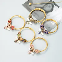 Fashion 304 Stainless Steel Alloy Gold Plated Rhinestones Bracelets In Bulk main image 3