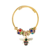 Fashion 304 Stainless Steel Alloy Gold Plated Rhinestones Bracelets In Bulk main image 5