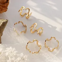 Wholesale Jewelry Fashion Geometric 304 Stainless Steel No Inlaid 18K Gold Plated Plating main image 1