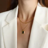 Wholesale Jewelry Fashion Geometric 304 Stainless Steel 18K Gold Plated Plating Necklace main image 1