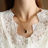 Wholesale Jewelry Fashion Geometric 304 Stainless Steel 18K Gold Plated Plating Necklace main image 3