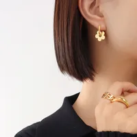Fashion Geometric Plating 304 Stainless Steel No Inlaid 18K Gold Plated Earrings main image 4