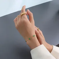 Fashion Geometric 304 Stainless Steel 18K Gold Plated Bracelets In Bulk main image 1