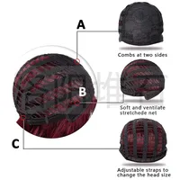 European And American Ladies Wig Short Curly Hair Wine Red Bangs Wigs Women's Shoulder Curly Hair Korean Style Spot One Piece Dropshipping main image 4