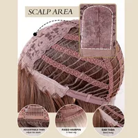 Men's Wigs Brown Gold European And American Long Wigs Rose Chemical Fiber Fake Hair main image 4