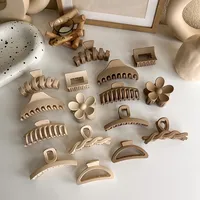 New Milk Tea Coffee Color Clip Elegant Temperament Hairpin Simple Hair Accessories main image 4